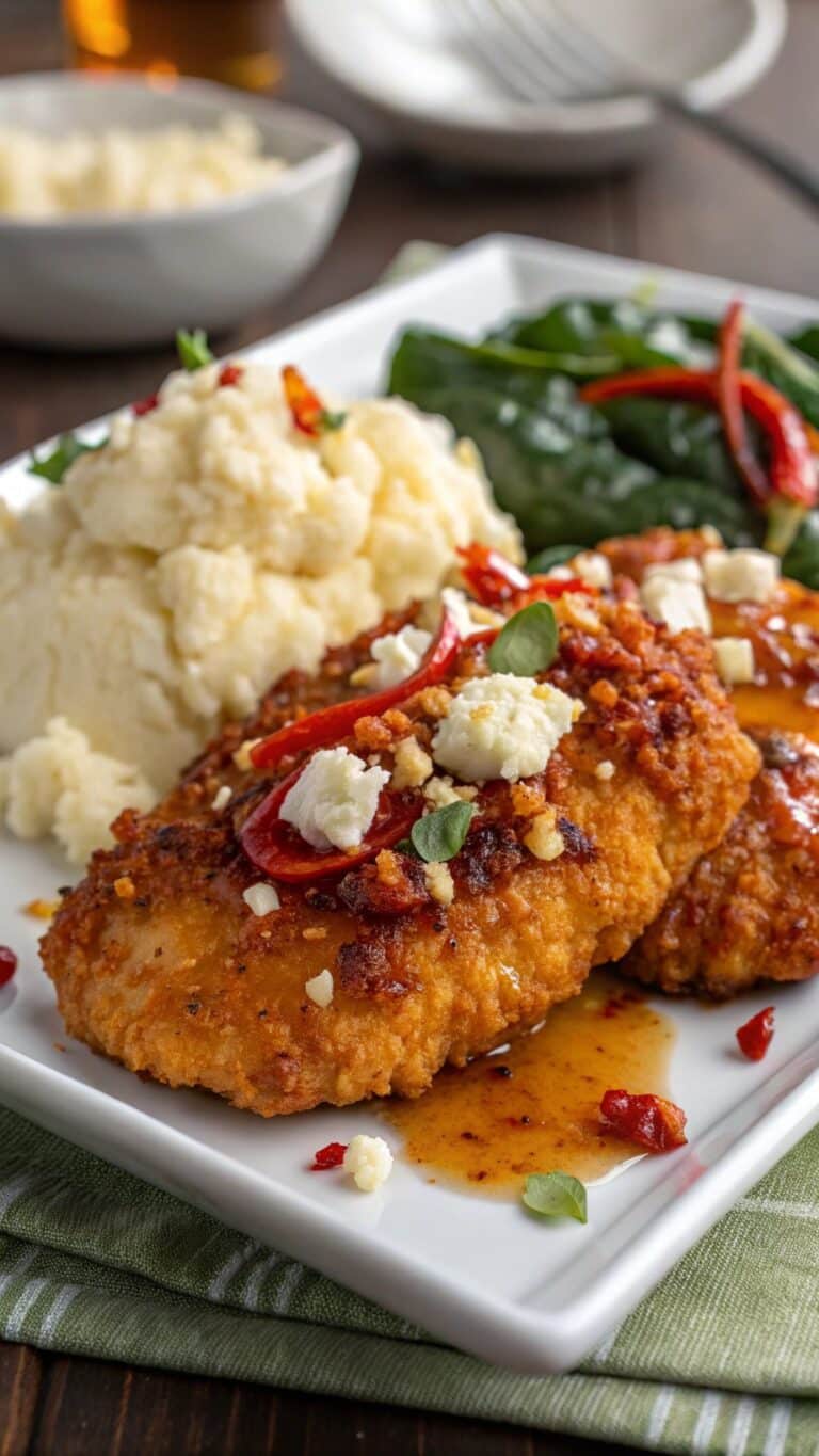 Crispy Hot Honey Feta Chicken Recipe