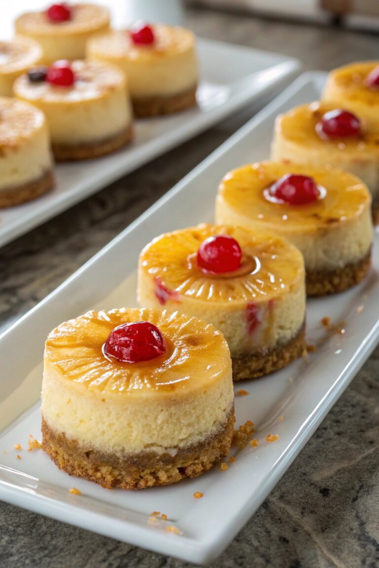 Mini Pineapple Upside-Down Cheesecakes Recipe