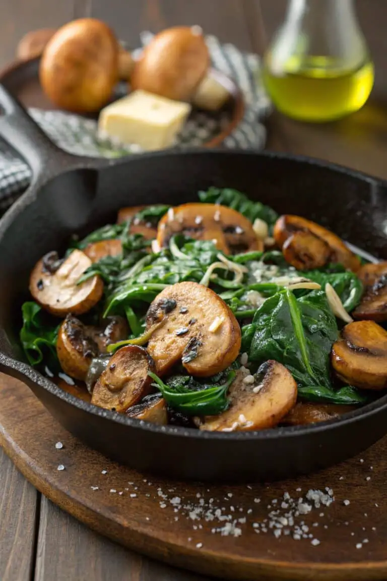 Spinach Sauted Mushrooms Recipe: A Savory Delight