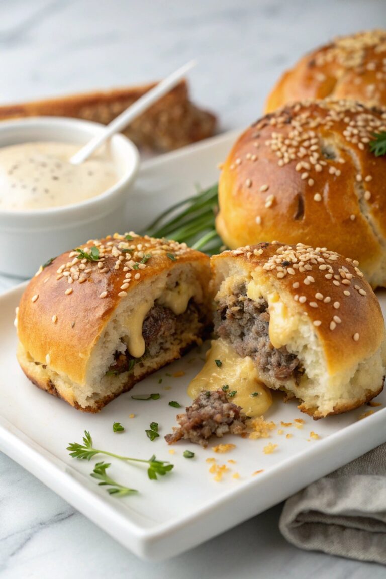 Garlic Parmesan Cheeseburger Bombs Recipe