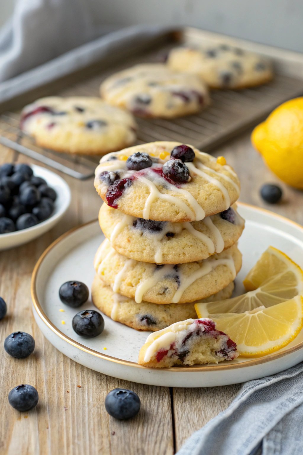 Lemon Blueberry Cookies Recipe - Delicious & Tangy
