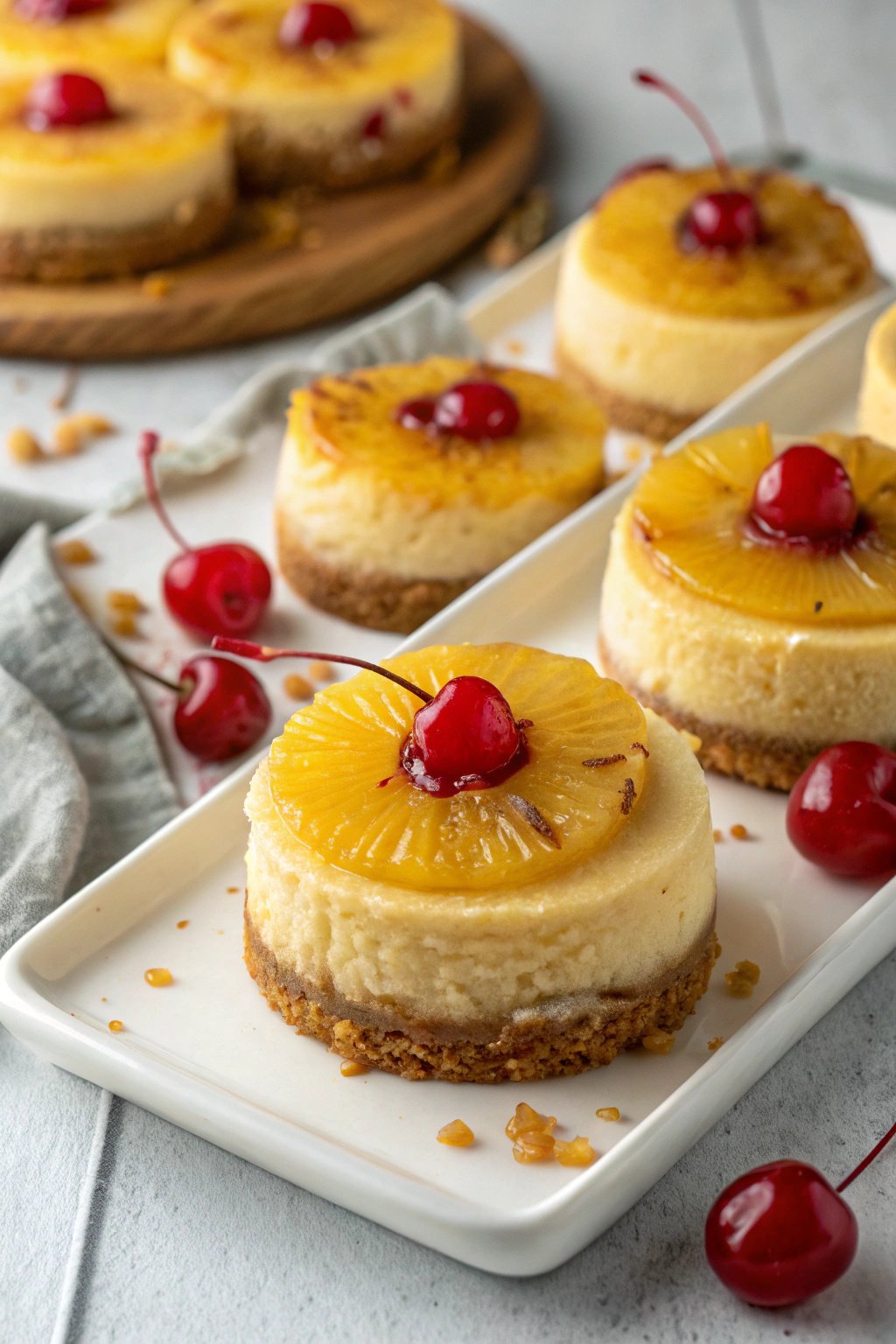Mini Pineapple Upside-Down Cheesecakes Recipe