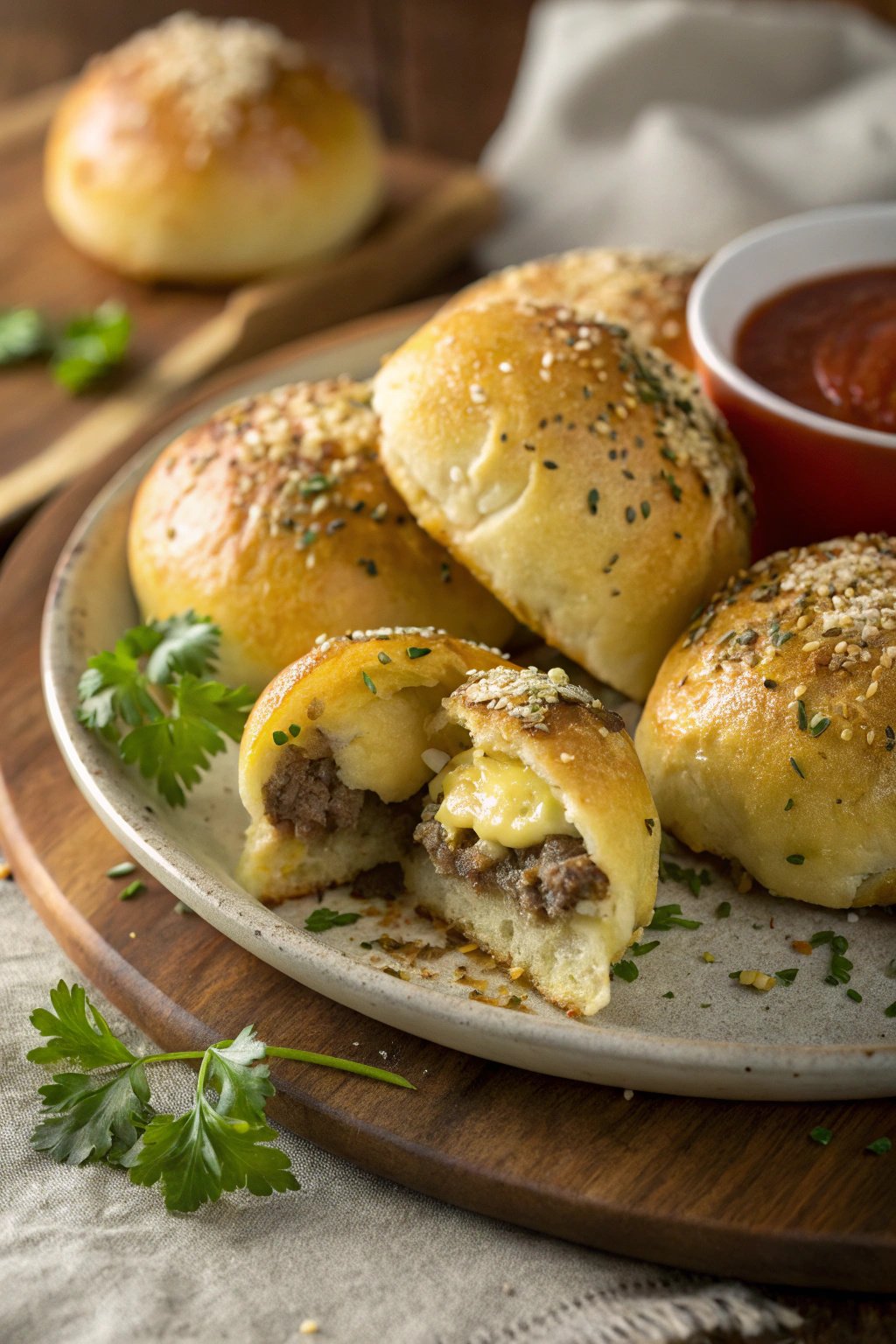 Garlic Parmesan Cheeseburger Bombs Recipe