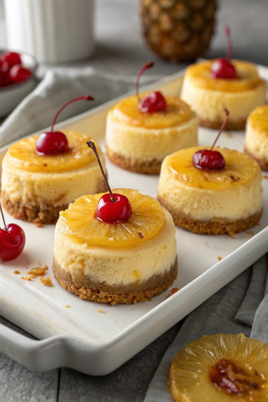 Mini Pineapple Upside-Down Cheesecakes Recipe