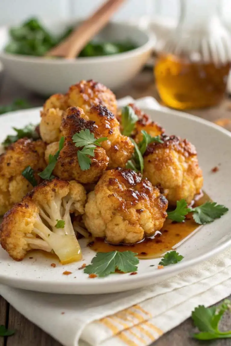 Honey Garlic Baked Cauliflower Recipe