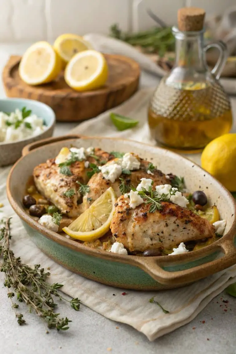 Zesty Greek Chicken with Lemon and Feta Recipe