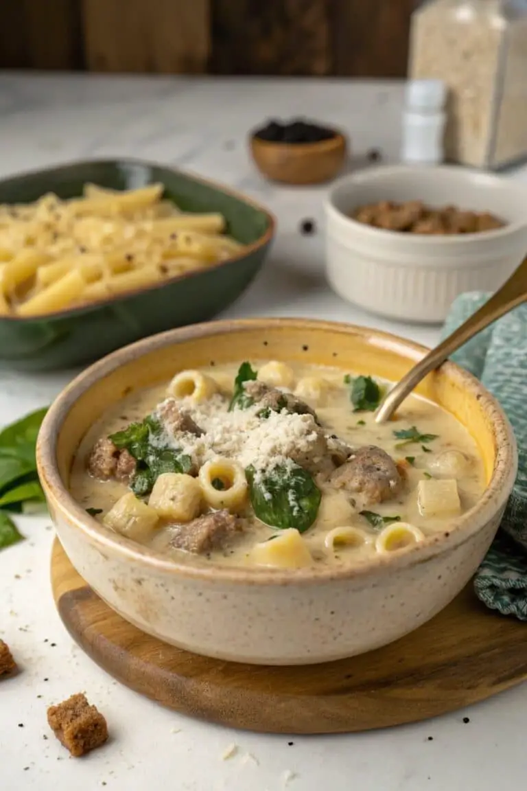 Creamy Parmesan Italian Sausage Ditalini Soup Recipe