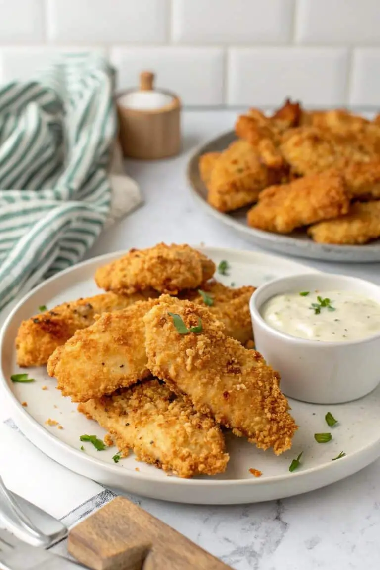 Crispy Crack Chicken Tenders with Ranch & Parmesan