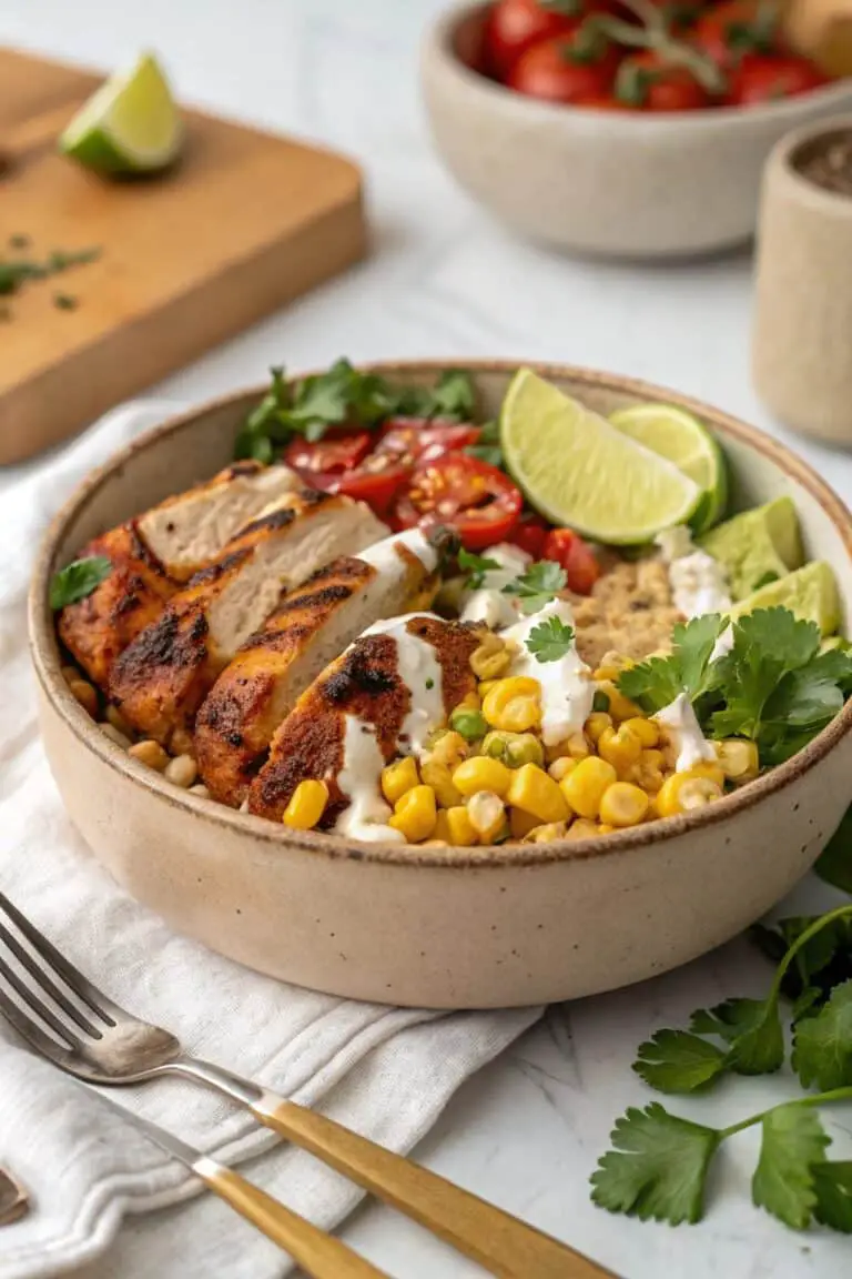 Mexican Street Corn Chicken Bowl Recipe