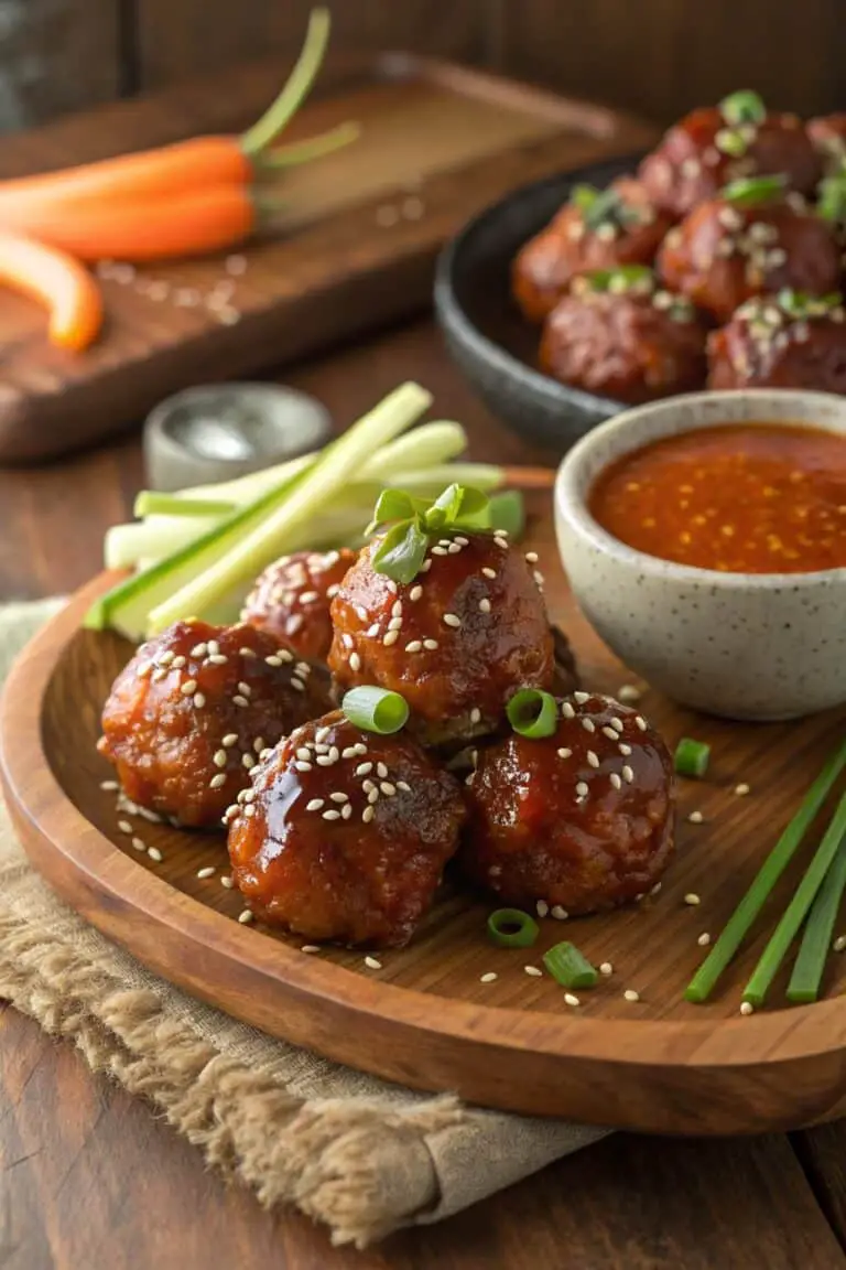 Korean BBQ Meatballs with Spicy Mayo Dip Recipe