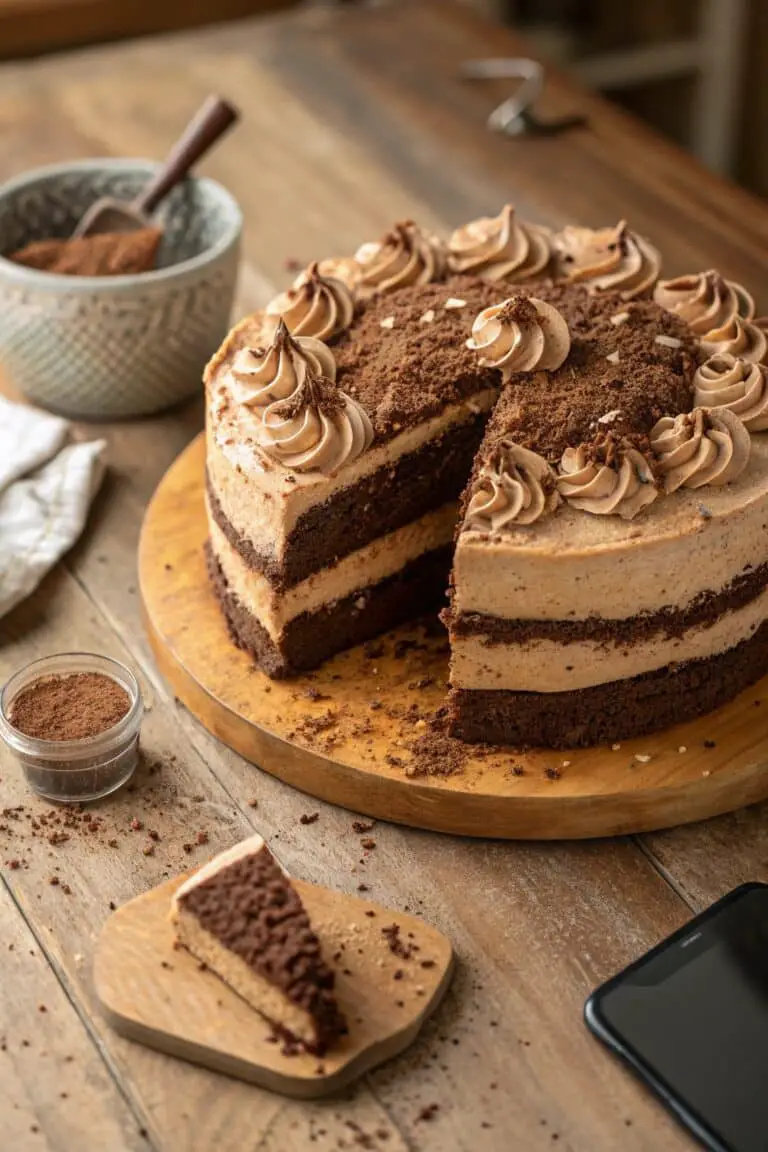 Moist Chocolate Cake with Coffee Buttercream Recipe