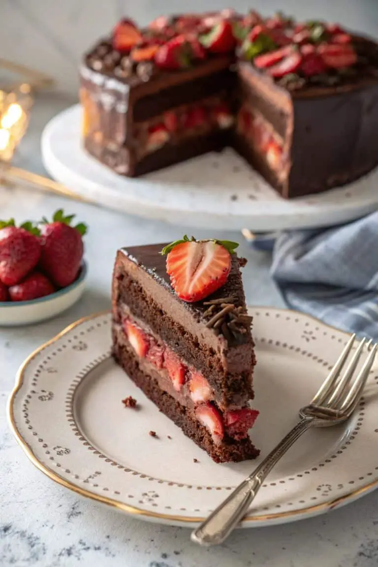 Decadent Strawberry Chocolate Cake Recipe
