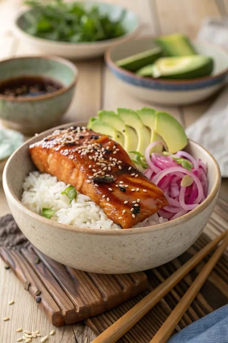 Spicy-Sweet Honey Sriracha Salmon Bowls Recipe