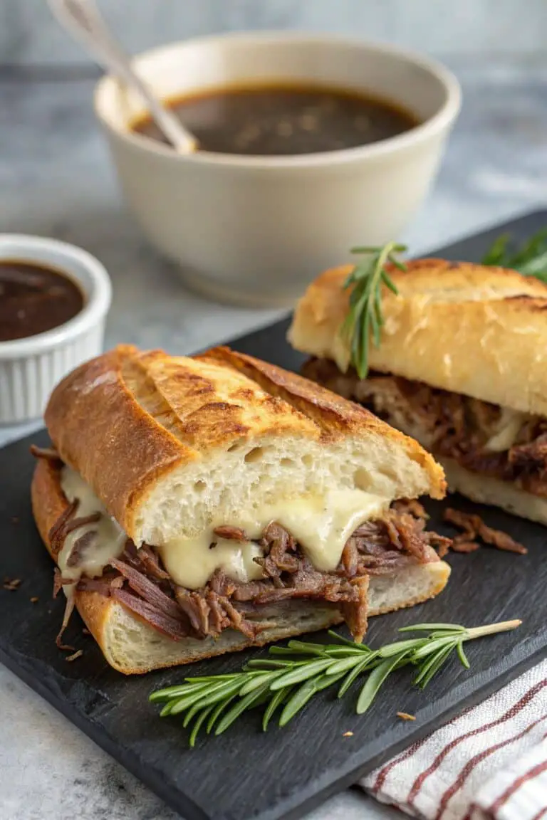 Tender Slow Cooker French Dip Sandwiches Recipe