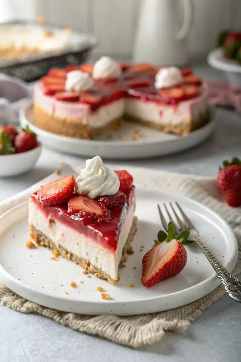 No-Bake Strawberry Cheesecake Lush Recipe