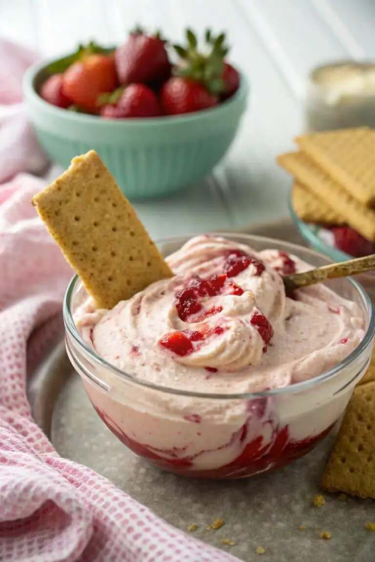 Easy Strawberry Cheesecake Dip Recipe for Parties
