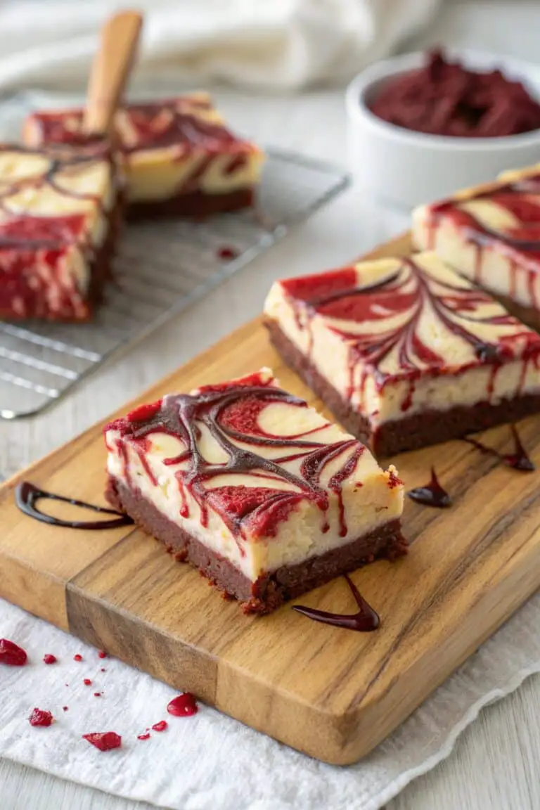 Red Velvet Marble Cheesecake Bars Recipe