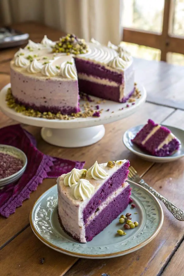 Purple Velvet Cake With Cream Cheese Frosting Recipe