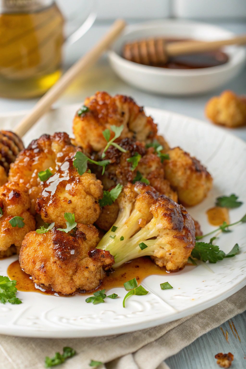 Honey Garlic Baked Cauliflower Recipe