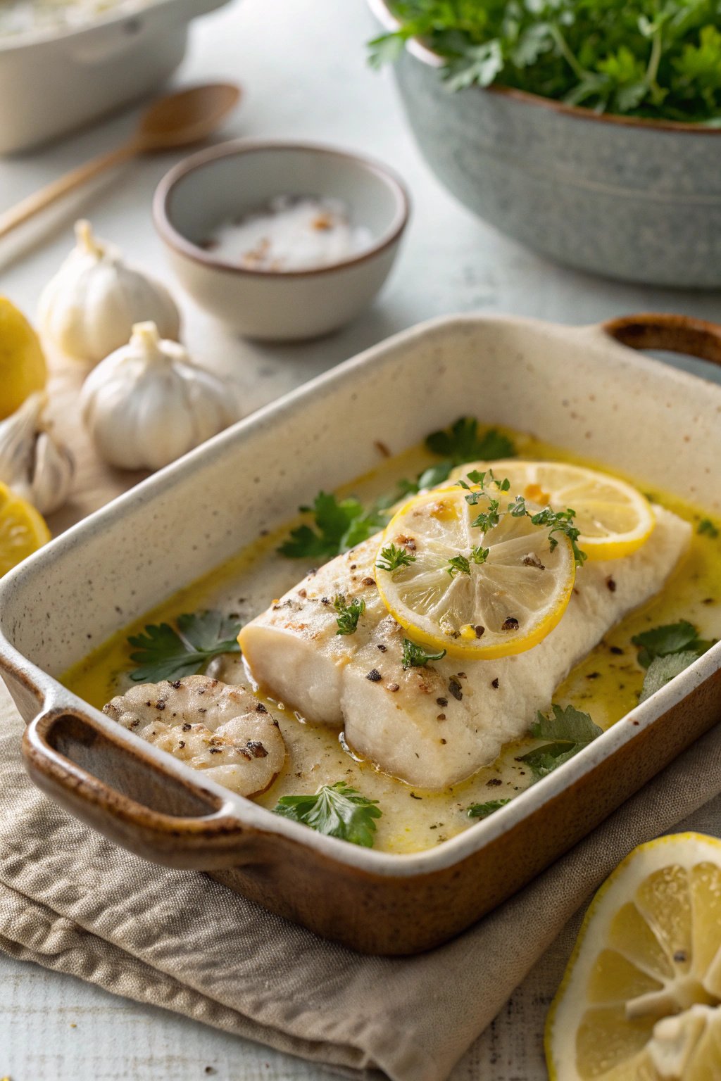 Baked Cod with Lemon and Garlic Recipe Delight