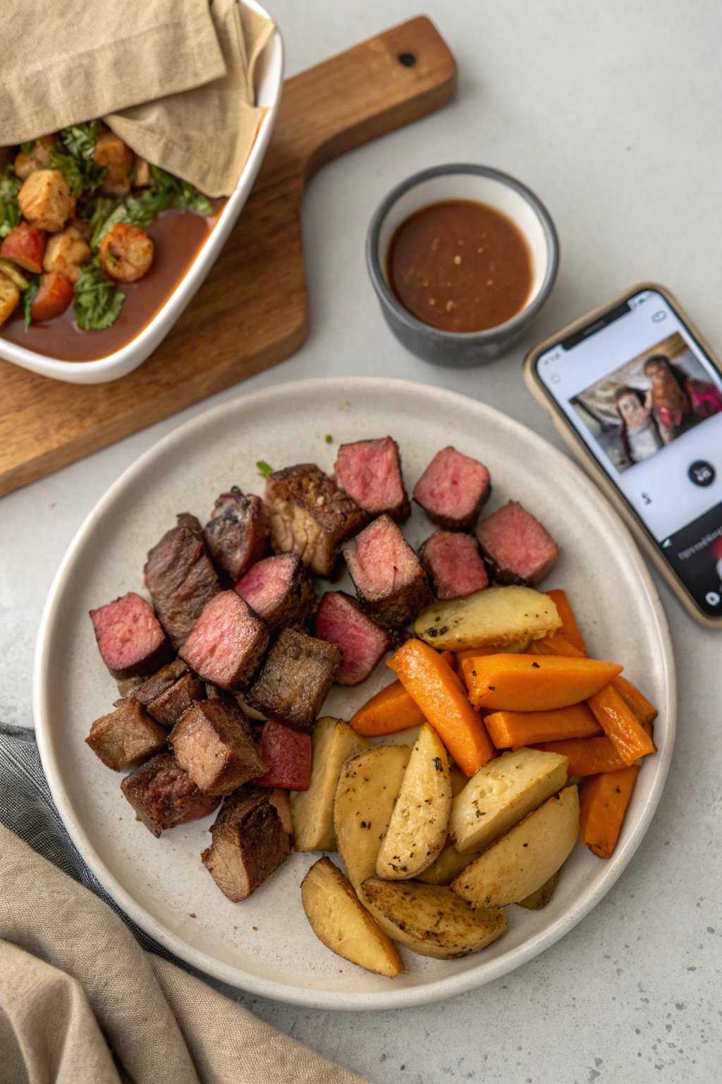 Air Fryer Juicy Steak Bites Recipe - Easy & Delicious