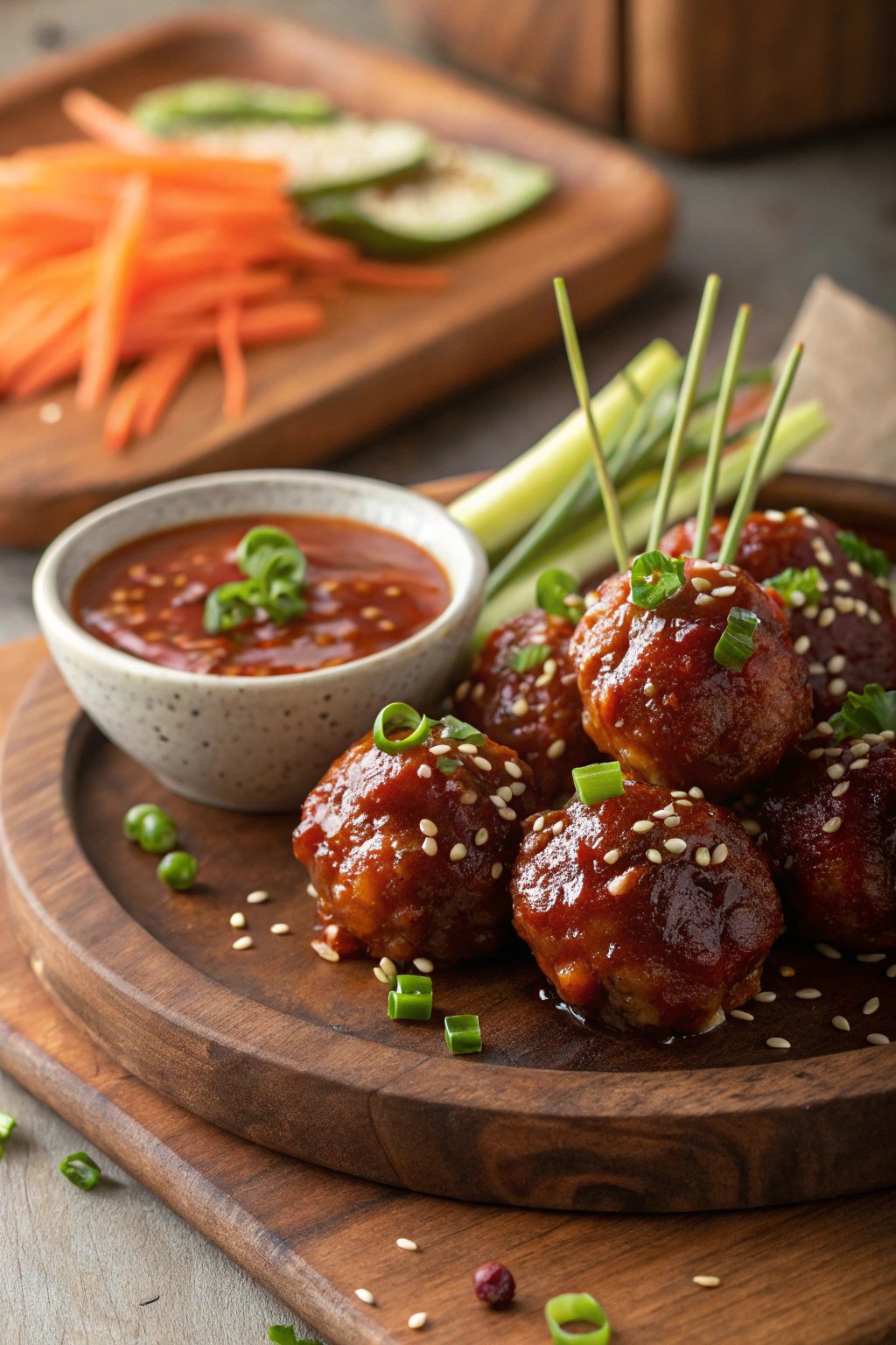 Korean BBQ Meatballs with Spicy Mayo Dip Recipe