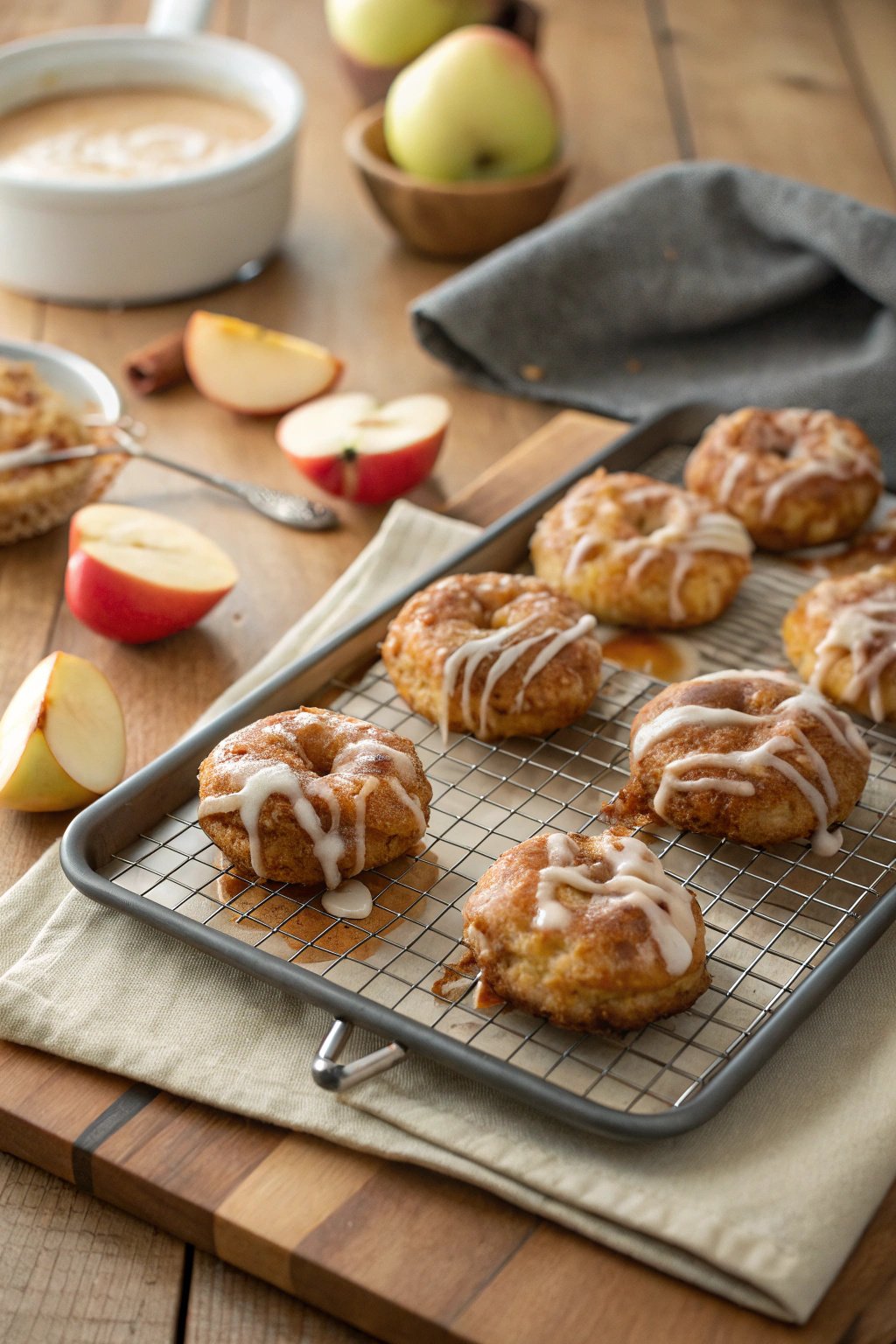 Glazed Baked Apple Fritters Recipe