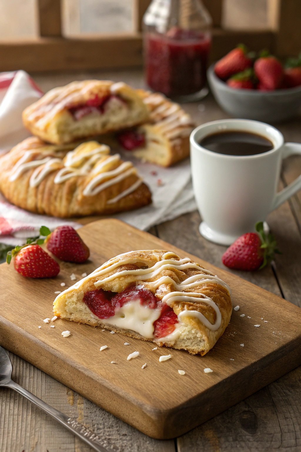 Flaky Strawberry Danish Pastry Recipe Delight