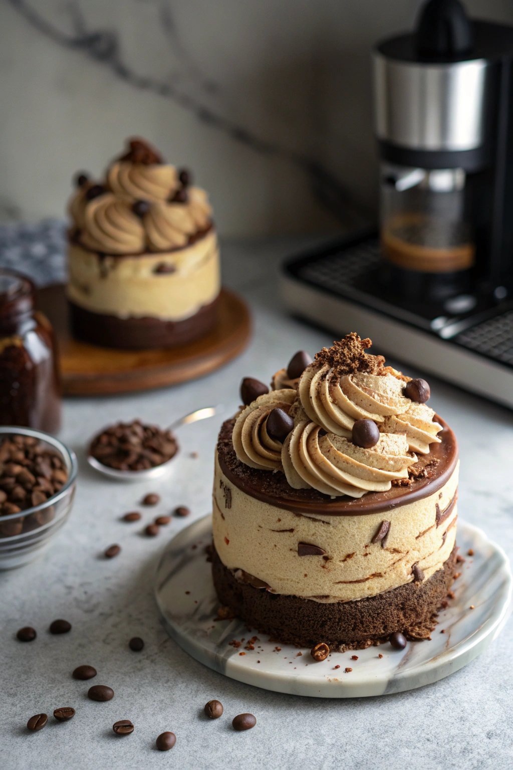 Moist Chocolate Cake with Coffee Buttercream Recipe