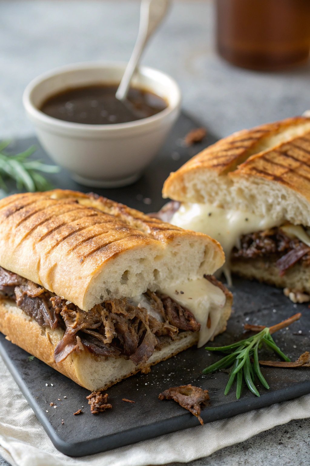 Tender Slow Cooker French Dip Sandwiches Recipe