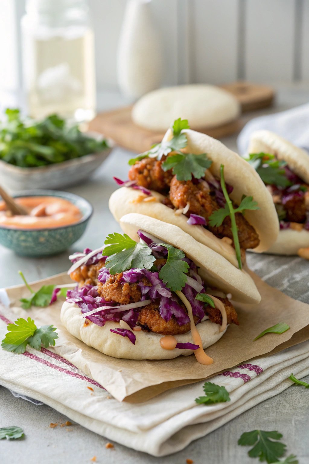 Flavor-Packed Korean Chicken Bao Buns Recipe