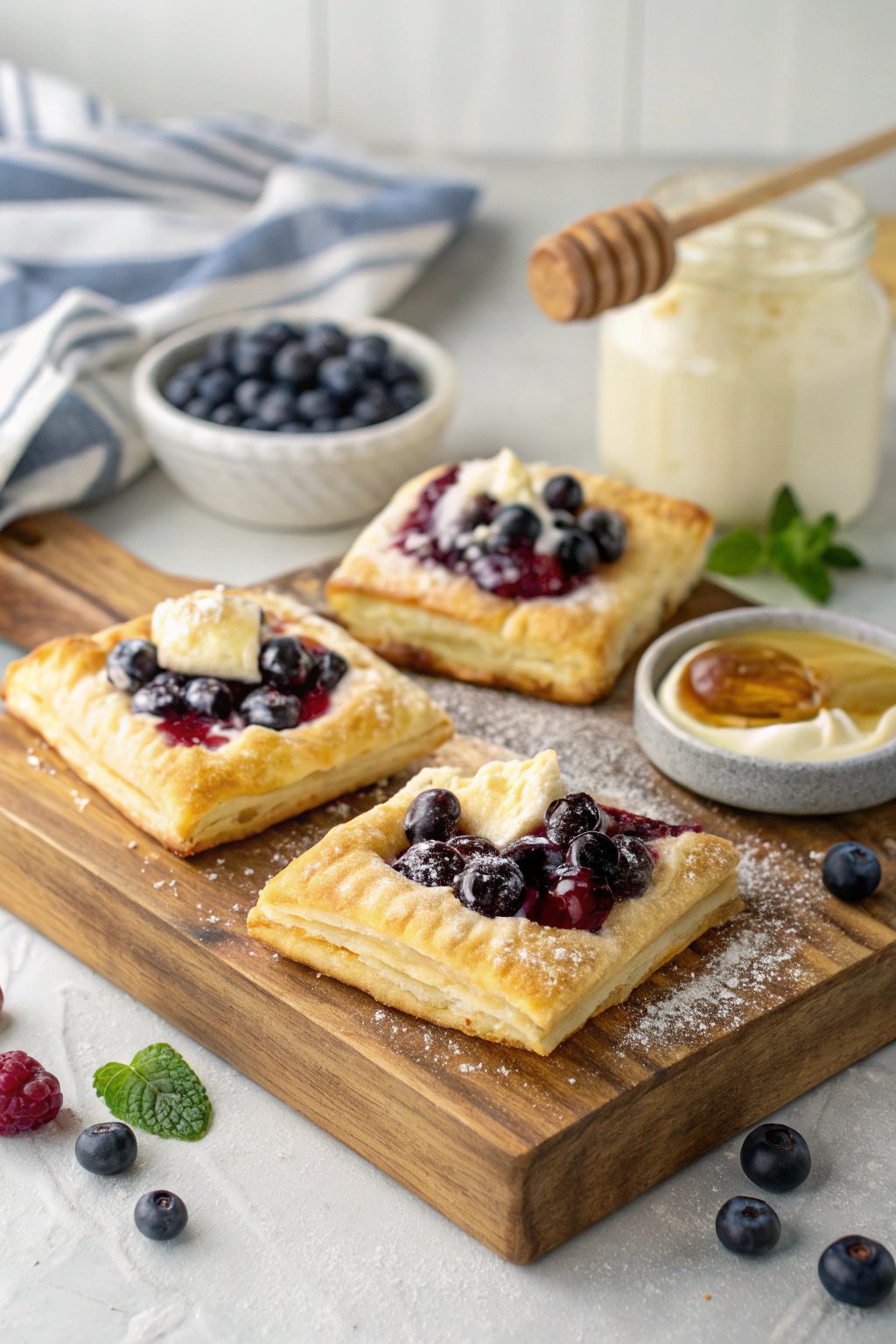 Blueberry Cream Cheese Puff Pastry Recipe