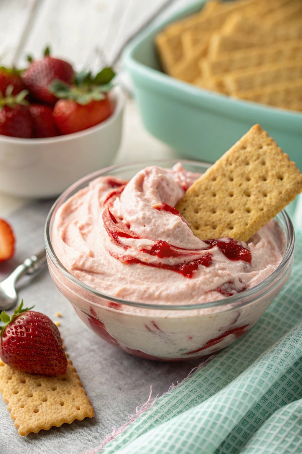 Easy Strawberry Cheesecake Dip Recipe for Parties