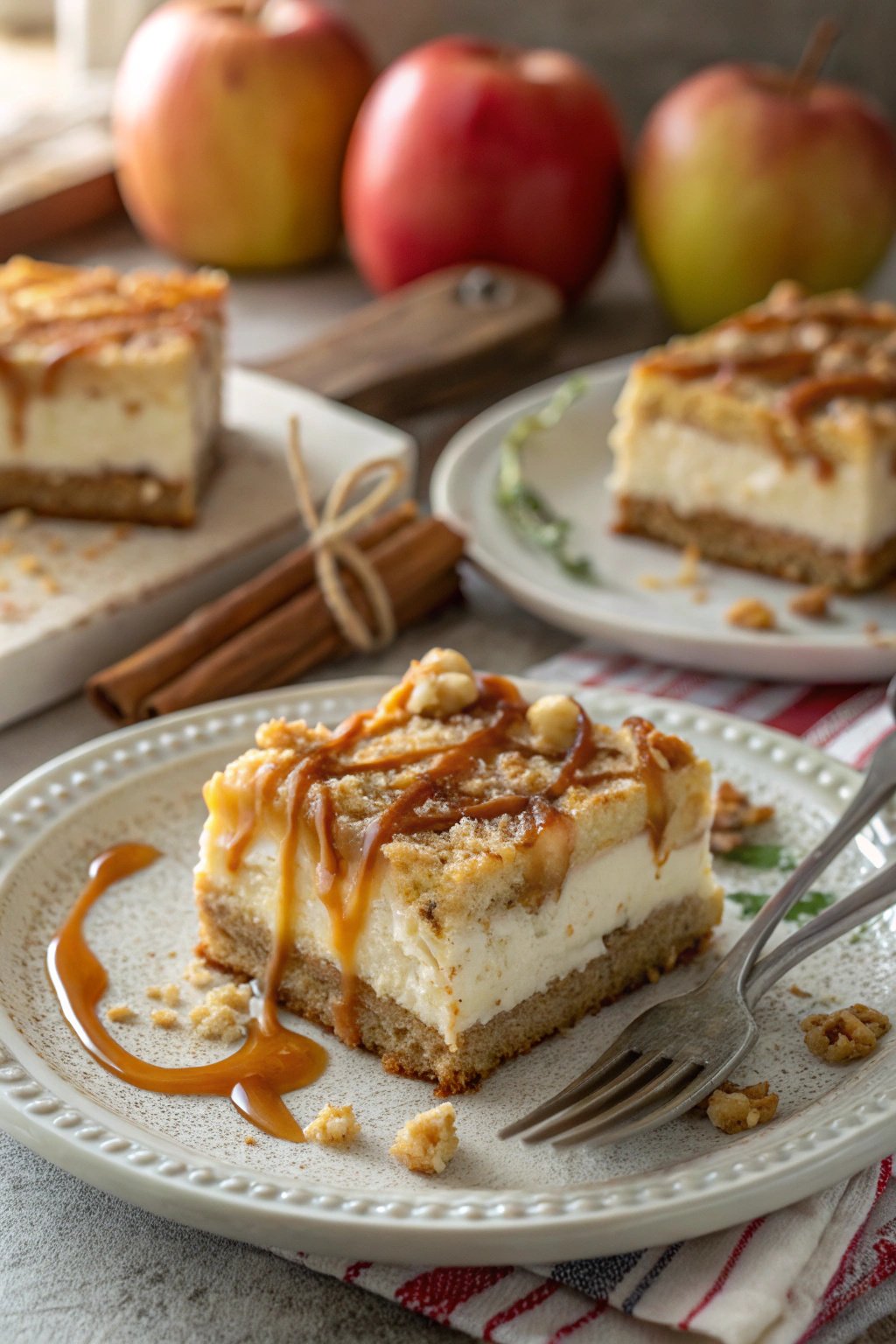 Grandma's Secret Caramel Apple Cheesecake Bars Recipe