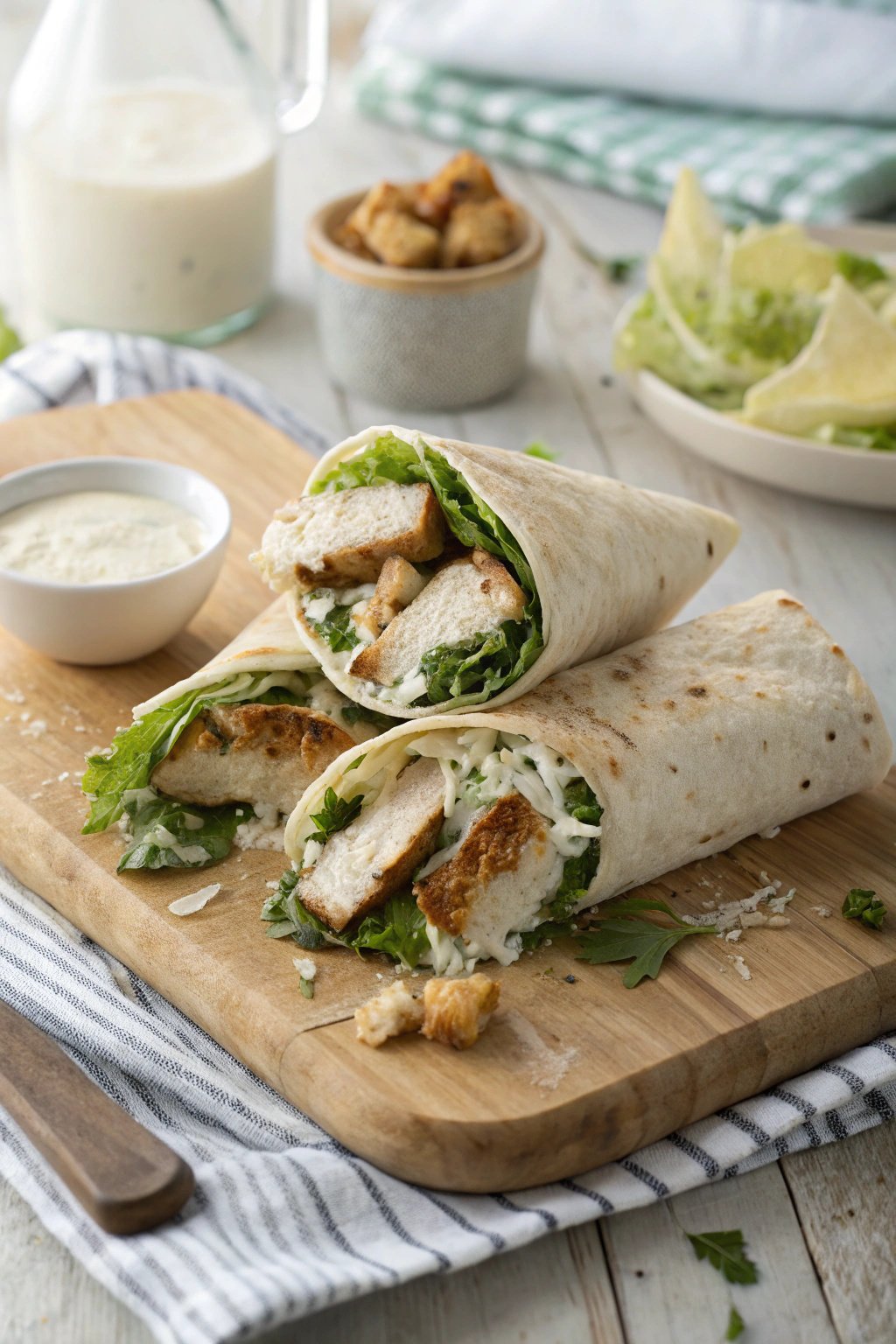 Tangy Miso Chicken Caesar Wrap Recipe