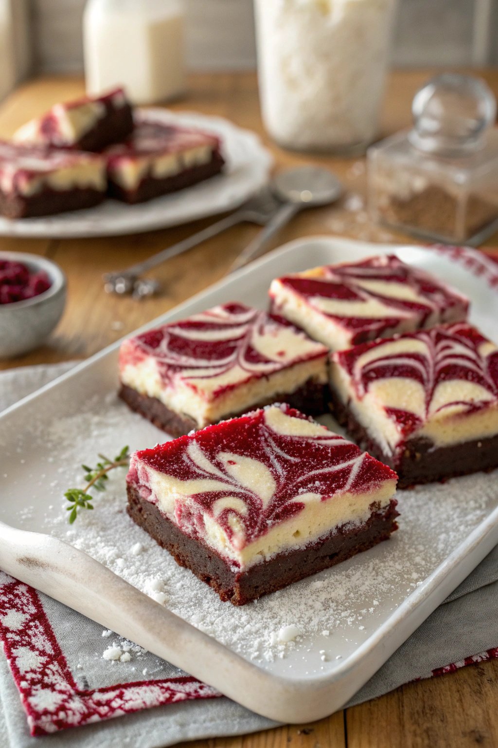 Red Velvet Marble Cheesecake Bars Recipe