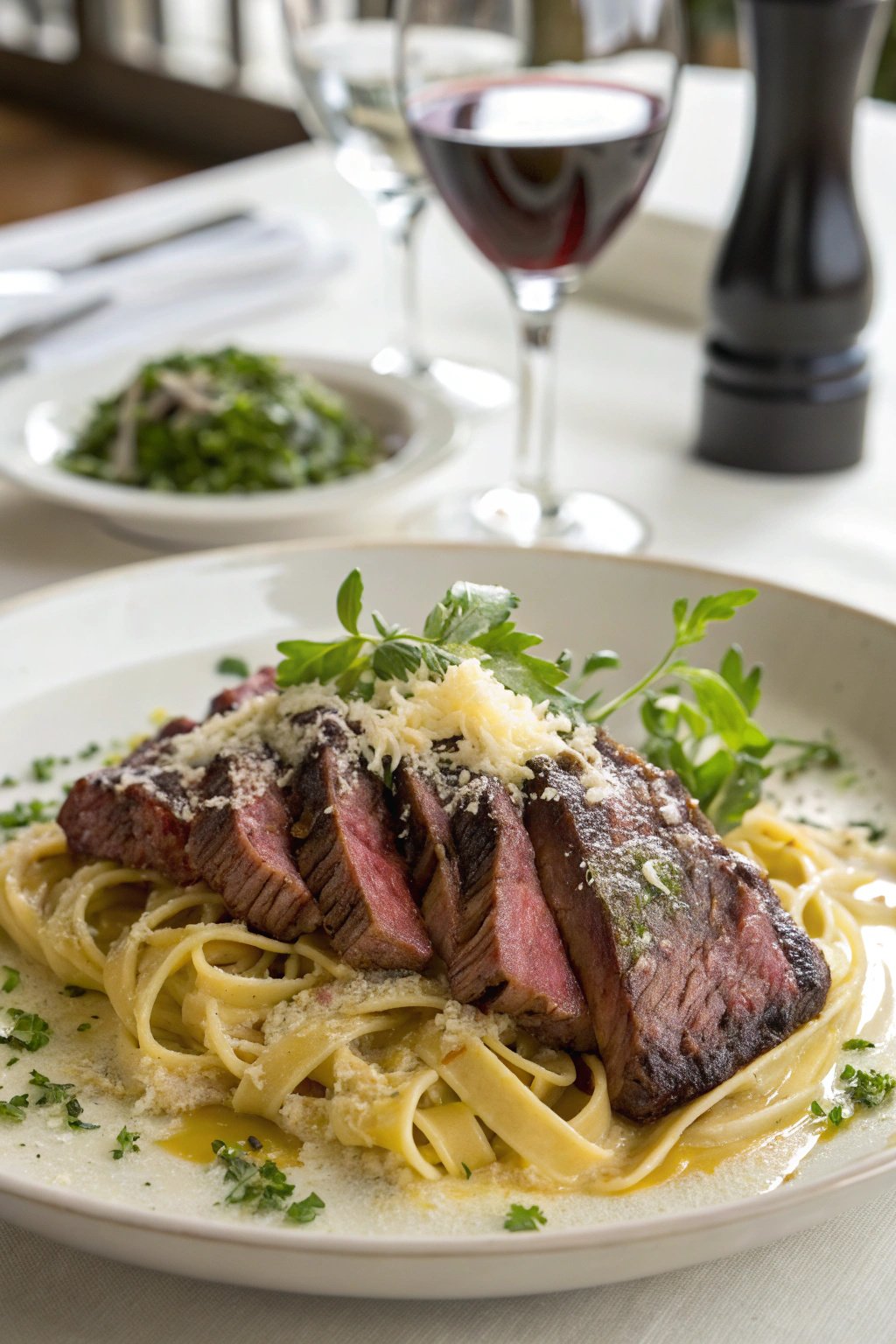 Tender Steak Meets Creamy Pasta Recipe