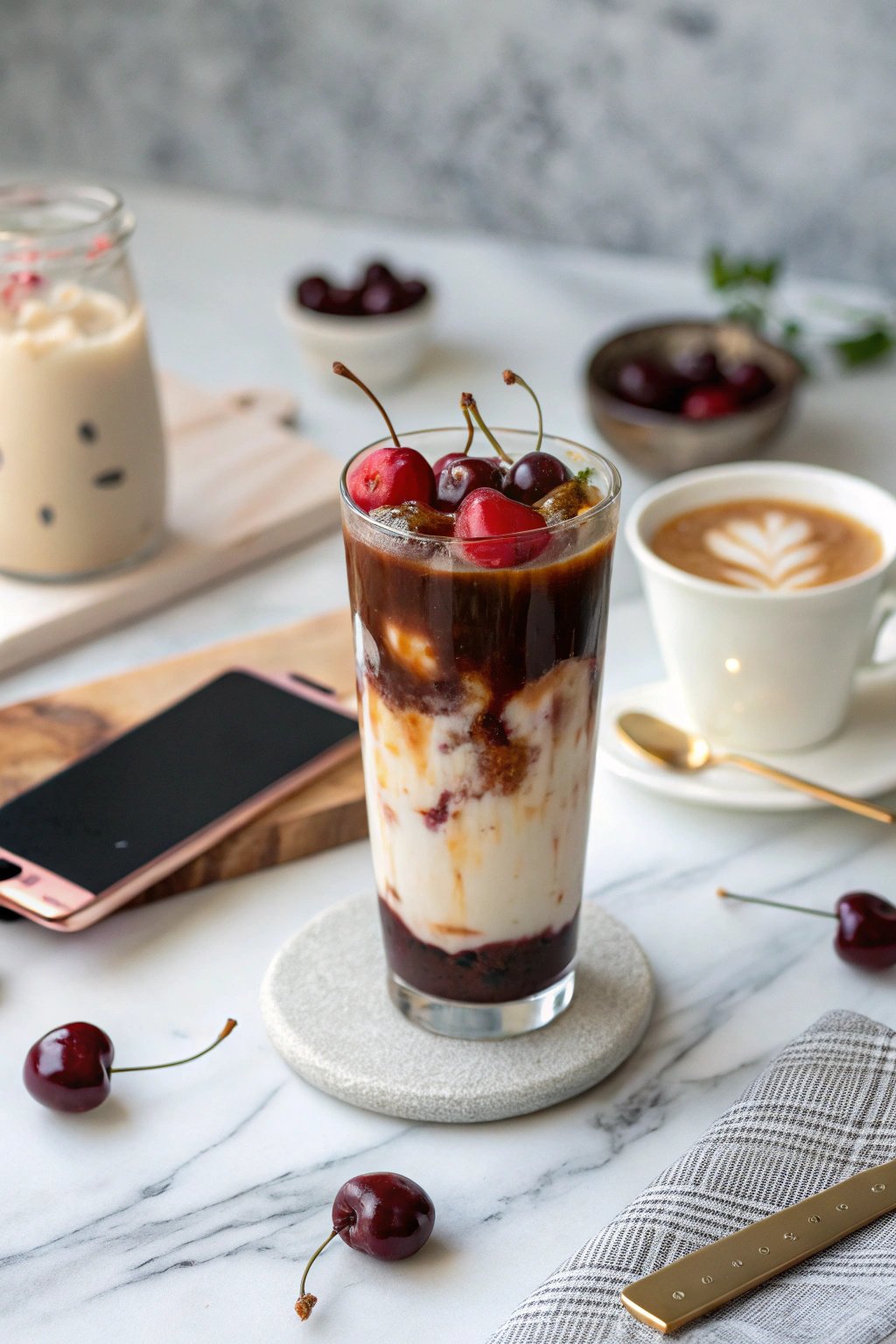 Refreshing Cherry Vanilla Iced Latte Recipe