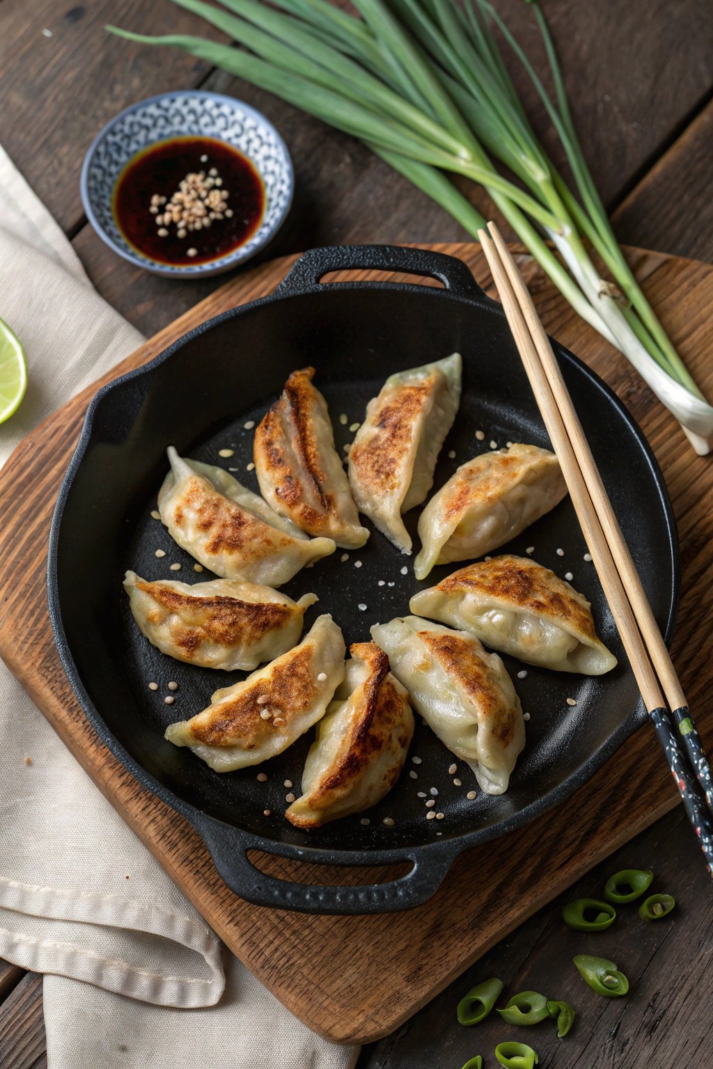 Crispy Pan-Fried Chicken Dumplings Recipe