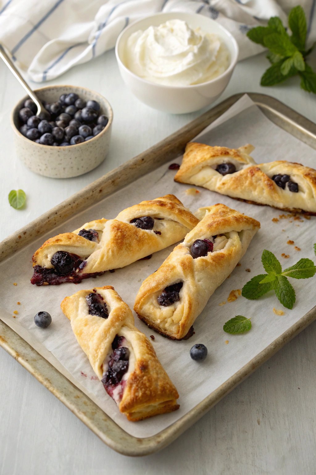 Blueberry Cream Cheese Puff Pastry Recipe