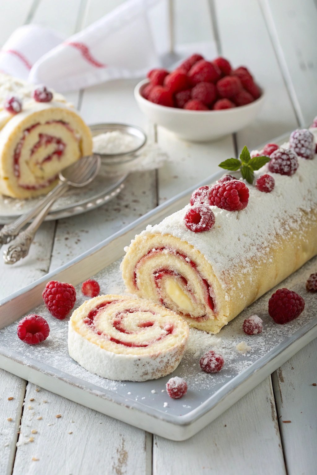 Irresistible Raspberry White Chocolate Cake Roll Recipe