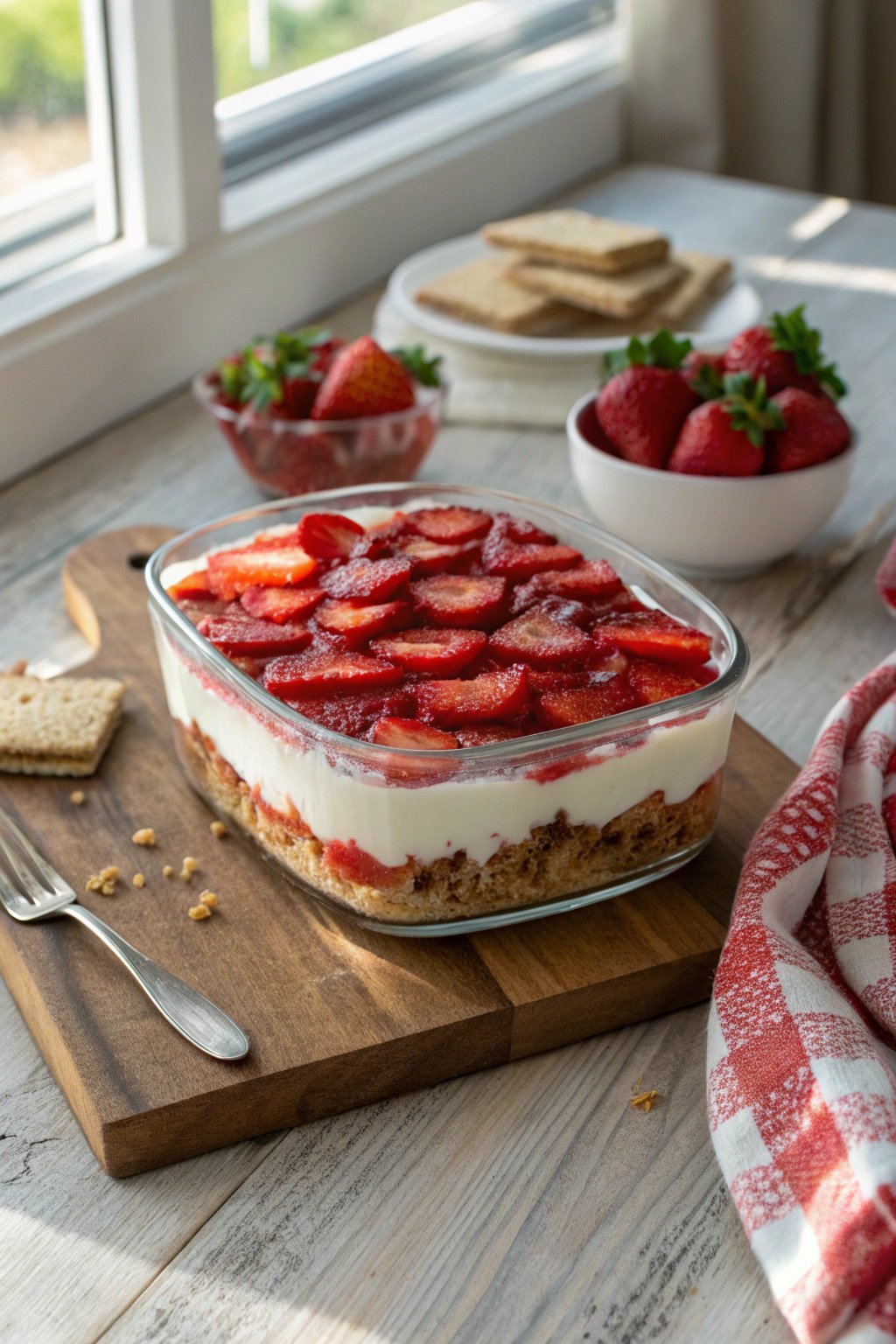 No-Bake Strawberry Cheesecake Lush Recipe