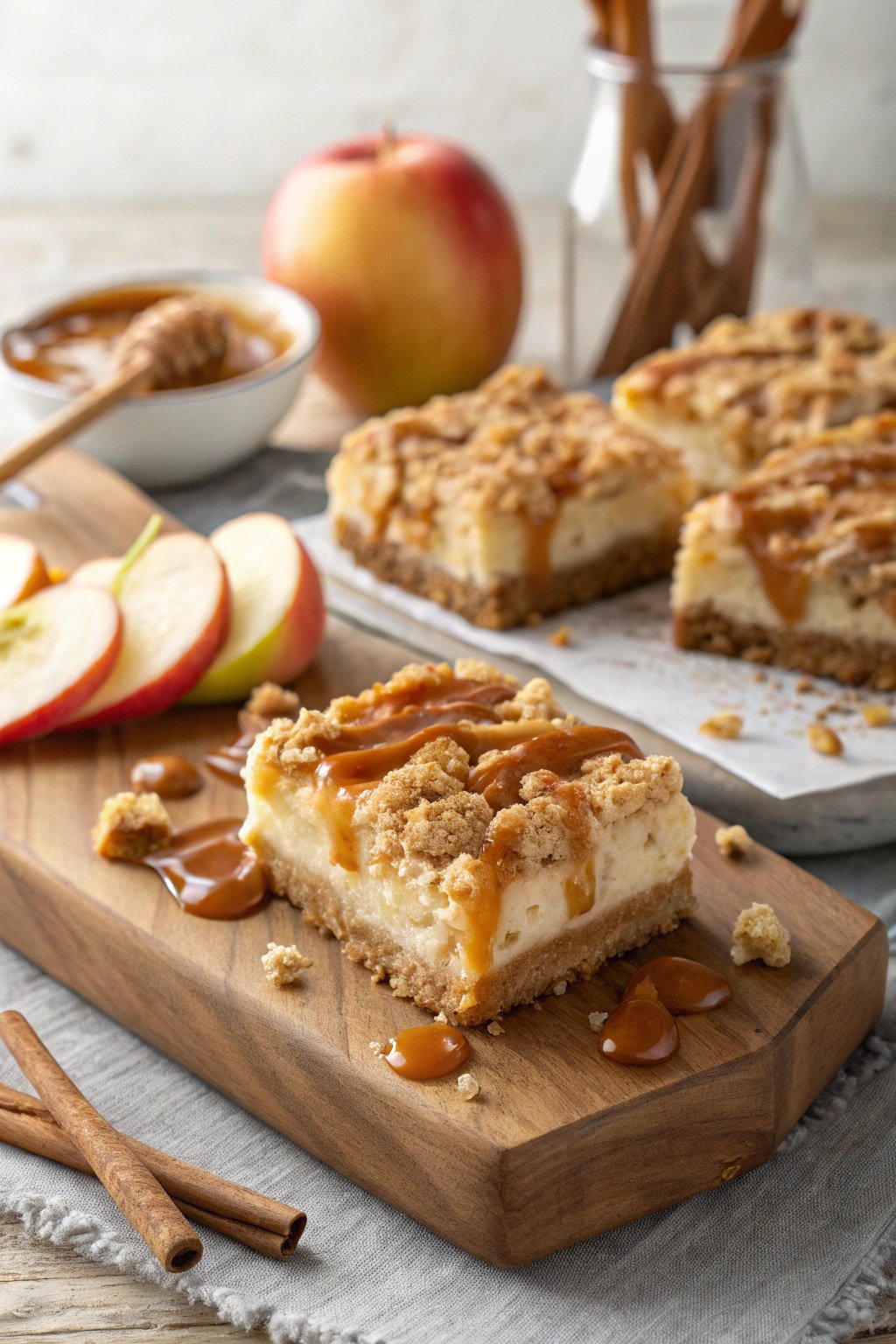 Grandma's Secret Caramel Apple Cheesecake Bars Recipe