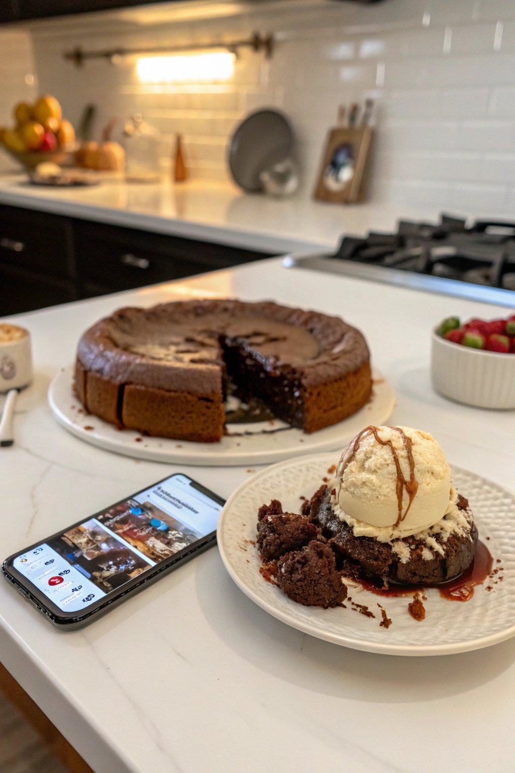 Iceberg Lava Chocolate Basque Cake Recipe