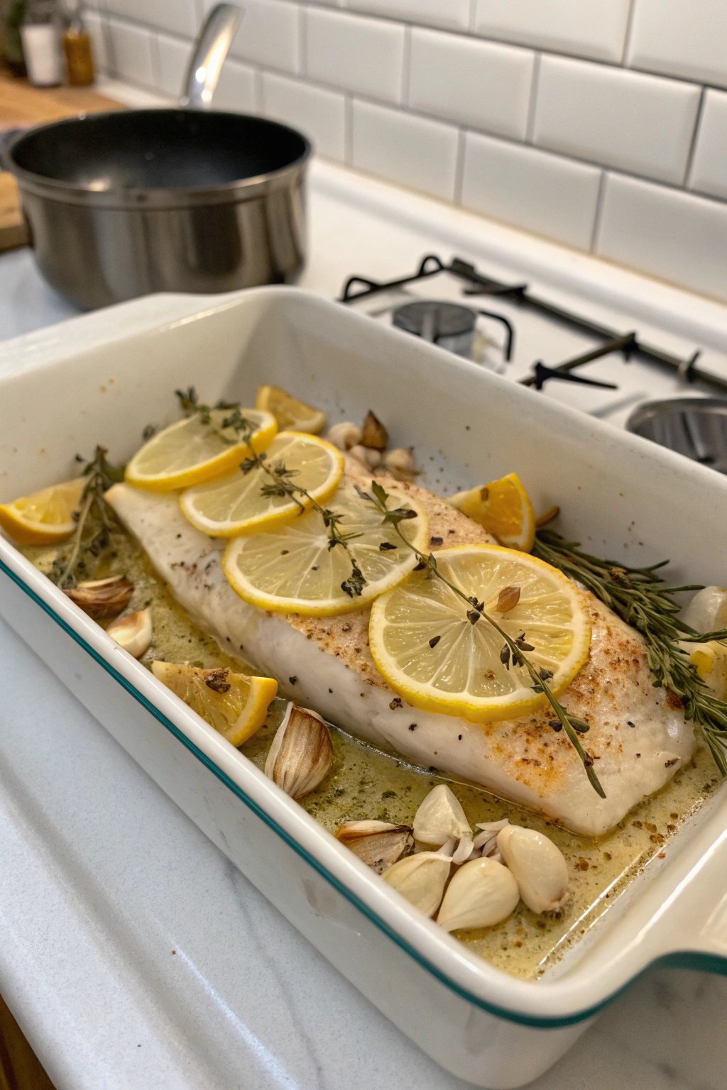 Baked Cod with Lemon and Garlic Recipe Delight