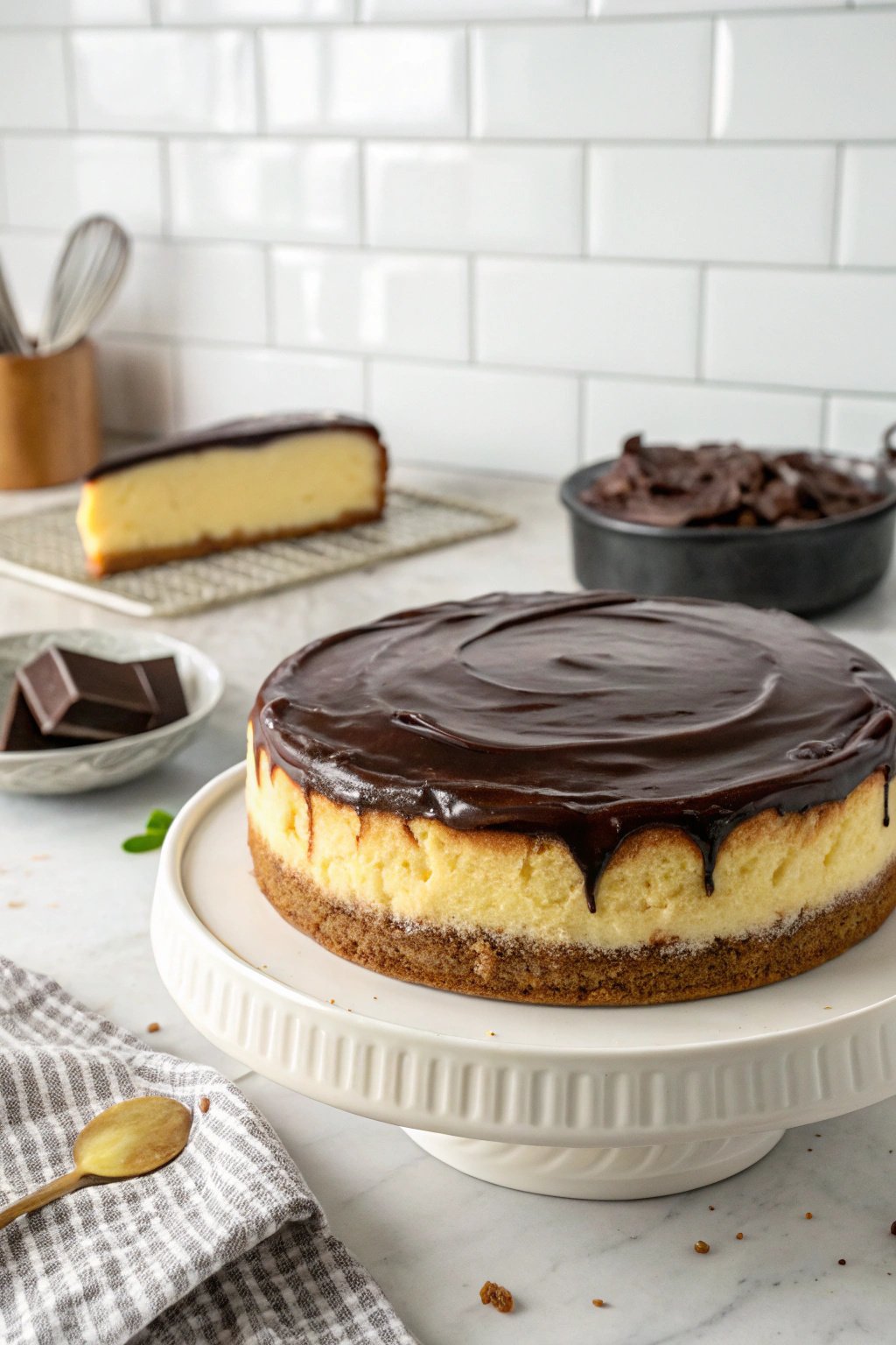 Rich Boston Cream Pie Cheesecake Recipe