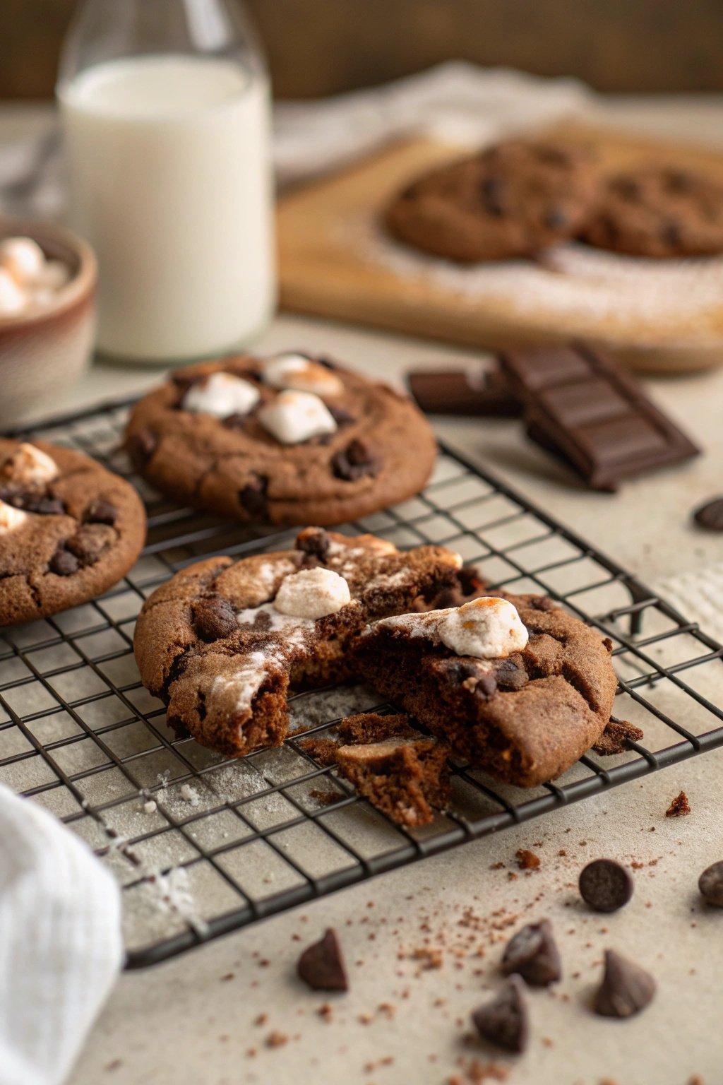 Chocolate Marshmallow Swirl Cookies Recipe