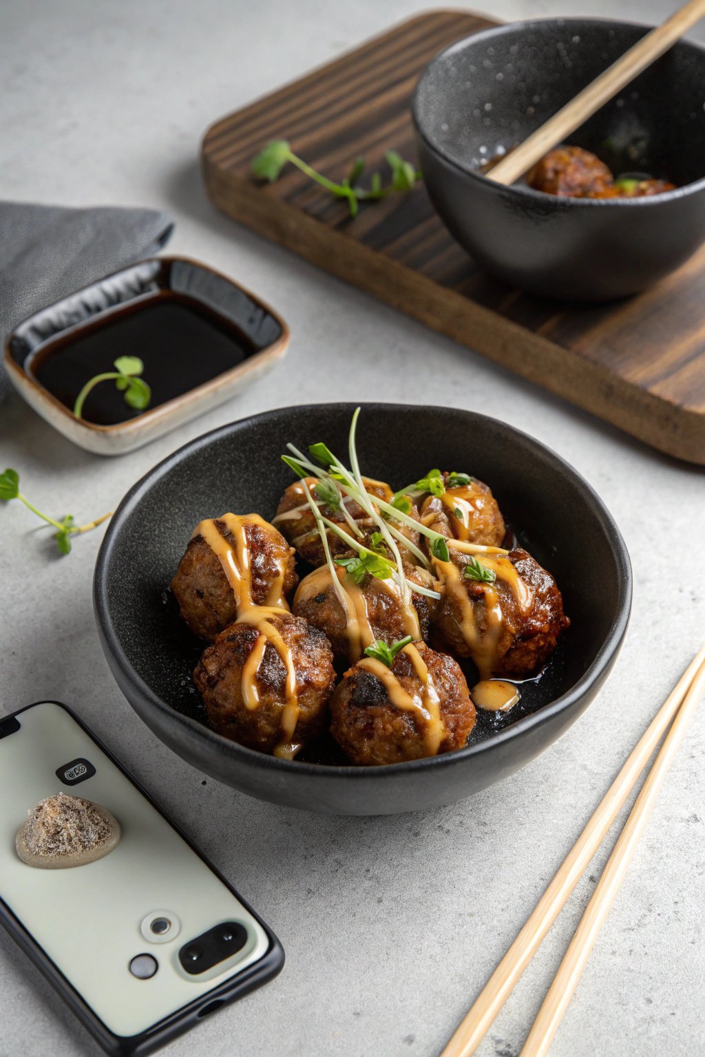 Korean BBQ Meatballs with Spicy Mayo Dip Recipe