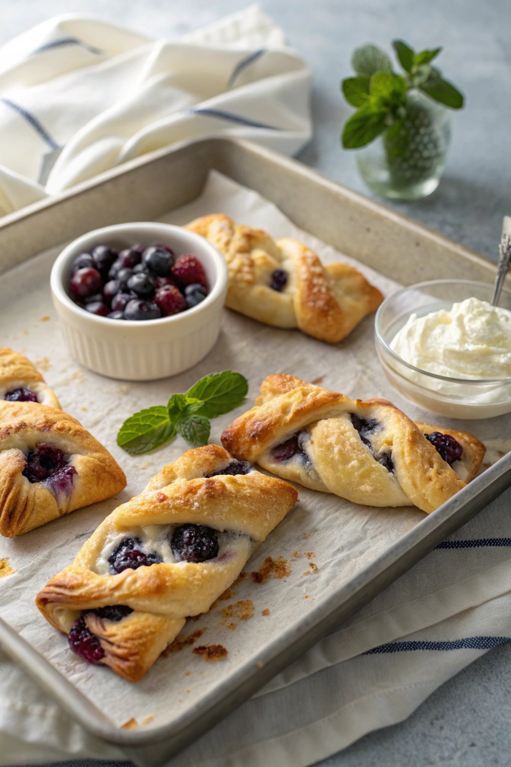 Blueberry Cream Cheese Puff Pastry Recipe