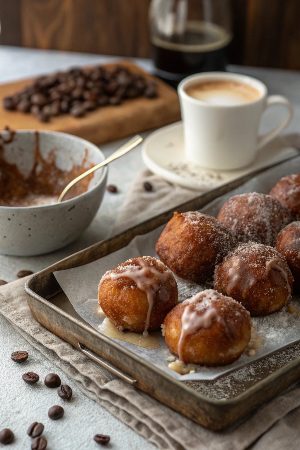 Sweet Glazed Coffee Beignets Recipe Delight